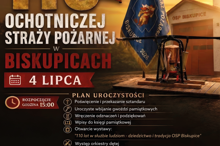 Już w najbliższą sobotę świętujemy 110-lecie OSP Biskupice!